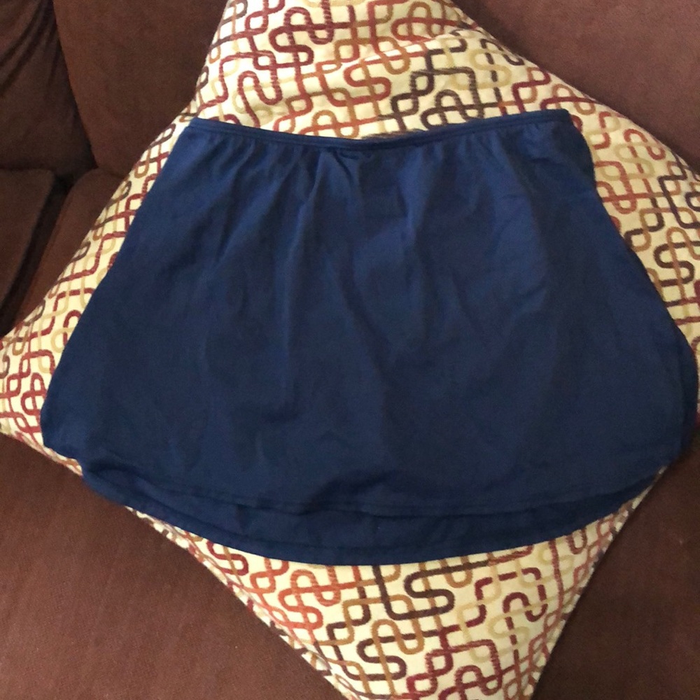 Navy swim skirt